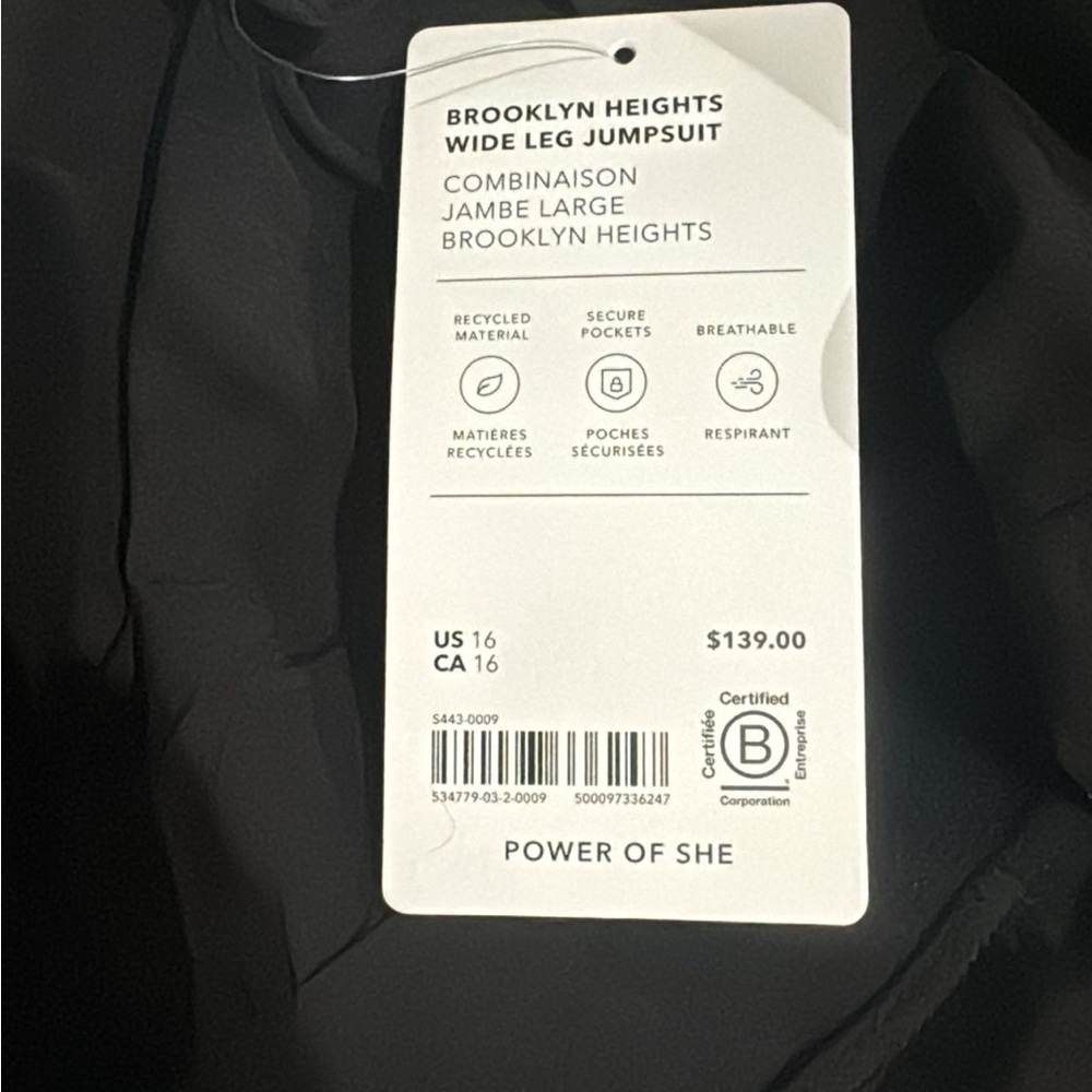 Athleta Brooklyn Heights Wide Leg Jumpsuit // Black - Picture 9 of 16